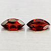 Natural Orangish Red Garnet 2.53 Ct. 2Pcs Marquise Shape 5 x 10 Mm Gemstones