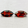 Natural Orangish Red Garnet 2.41 Ct. 2Pcs Marquise Shape 5 x 10 Mm Gemstones