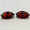 Natural Orangish Red Garnet 2.58 Ct. 2Pcs Marquise Shape Gemstones From Tanzania
