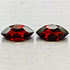 Natural Orangish Red Garnet 2.70 Ct. 2 Pcs Marquise Shape 5 x 10 Mm Gemstones