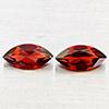 Natural Orangish Red Garnet 2.43 Ct. 2 Pcs Marquise Shape 5.1 x 10. Mm Gemstones