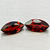 Natural Orangish Red Garnet 2.41 Ct. 2Pcs Marquise Shape Gemstones From Tanzania