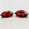 Natural Orangish Red Garnet 2.39 Ct. 2Pcs Marquise Shape Gemstones From Tanzania