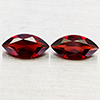 Natural Orangish Red Garnet 2.49 Ct. 2 Pcs Marquise Shape 5.1 x 10 Mm Gemstones