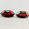 Natural Orangish Red Garnet 2.12 Ct. 2 Pcs Marquise Shape 4.9 x 10 Mm Gemstones