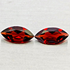 Natural Orangish Red Garnet 2.01 Ct. 2 Pcs Marquise Shape 5 x 10 Mm Gemstones
