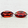 Natural Orangish Red Garnet 2.56 Ct. 2 Pcs Marquise Shape 5 x 10 Mm Gemstones