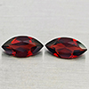 Natural Orangish Red Garnet 2.31 Ct. 2 Pcs Marquise Shape 5 x 10 Mm Gemstones