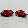Natural Orangish Red Garnet 2.30 Ct. 2Pcs Marquise Shape 5 x 10 Mm Gemstones