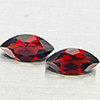 Natural Orangish Red Garnet 2.81 Ct. 2Pcs Marquise Shape Gemstones From Tanzania