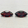 Natural Orangish Red Garnet 2.15 Ct. 2Pcs Marquise Shape Gemstones From Tanzania