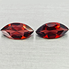 Natural Orangish Red Garnet 2.24 Ct. 2Pcs Marquise Shape 5 x 10 Mm Gemstones