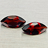 Natural Orangish Red Garnet 2.46 Ct. 2Pcs Marquise Shape 5 x 10 Mm Gemstones