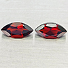 Natural Orangish Red Garnet 2.82 Ct. 2Pcs Marquise Shape 5 x 10 Mm Gemstones