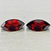 Natural Orangish Red Garnet 2.64 Ct. 2Pcs Marquise Shape 5 x 10 Mm Gemstones