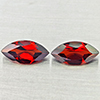 Natural Orangish Red Garnet 2.76 Ct. 2Pcs Marquise Shape 5 x 10.1 Mm Gemstones