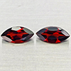 Natural Orangish Red Garnet 2.68 Ct. 2Pcs Marquise Shape 5.x 10.1 Mm Gemstones