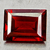 Natural Orangish Red Garnet 1.72 Ct. Baguette Shape 7.8 x 5.8 Mm Gemstone