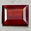 Natural Orangish Red Garnet 1.42 Ct. Baguette Shape 7.8 x 5.8 Mm Gemstone