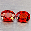 Natural Orangish Red Spessartine Garnet 1.76 Ct. 2Pcs Oval Shape 6.4 x 5.8 Mm Gemstones From Namibia Natural Orangish Red Spessartine Garnet 1.76 Ct. 2Pcs Oval Shape 6.4 x 5.8 Mm Gemstones From Namibia