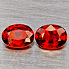 Natural Orangish Red Spessartine Garnet 1.53 Ct. 2Pcs Oval Shape 6.4 x 4.6 Mm Gemstones From Namibia Natural Orangish Red Spessartine Garnet 1.53 Ct. 2Pcs Oval Shape 6.4 x 4.6 Mm Gemstones From Namibia