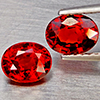 Natural Orangish Red Spessartine Garnet 1.87 Ct. 2Pcs Oval Shape 6.2 x 5 Mm Gemstones From Namibia Natural Orangish Red Spessartine Garnet 1.87 Ct. 2Pcs Oval Shape 6.2 x 5 Mm Gemstones From Namibia