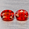 Natural Orangish Red Spessartine Garnet 1.80 Ct. 2Pcs Oval Shape 6.5 x 5 Mm Gemstones From Namibia Natural Orangish Red Spessartine Garnet 1.80 Ct. 2Pcs Oval Shape 6.5 x 5 Mm Gemstones From Namibia