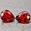Natural Orangish Red Spessartine Garnet 1.57 Ct. 2Pcs Pear Shape 5.8 x 4.5 Mm Gemstones From Namibia Natural Orangish Red Spessartine Garnet 1.57 Ct. 2Pcs Pear Shape 5.8 x 4.5 Mm Gemstones From Namibia