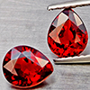 Natural Orangish Red Spessartine Garnet 2.18 Ct. 2Pcs Pear Shape 6.8 x 5.4 Mm Gemstones From Namibia Natural Orangish Red Spessartine Garnet 2.18 Ct. 2Pcs Pear Shape 6.8 x 5.4 Mm Gemstones From Namibia