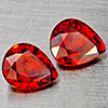 Natural Orangish Red Spessartine Garnet 2.24 Ct. 2 Pcs Pear Shape 6.8 x 5.7Mm Gemstones From Namibia Natural Orangish Red Spessartine Garnet 2.24 Ct. 2 Pcs Pear Shape 6.8 x 5.7Mm Gemstones From Namibia
