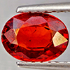 Natural Orangish Red Spessartine Garnet Gemstones 1.14 Ct. Oval Shape 7.2 x 5.4 Mm.