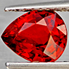 Natural Orangish Red Spessartine Garnet 1.39 Ct. Pear Shape 7.4 x 6.2 Mm Gemstones From Namibia