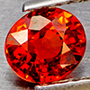 Natural Orangish Red Spessartine Garnet 0.56 Ct. Oval Shape 5.1 x 4.4 Mm Gemstones From Namibia