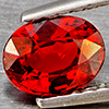 Natural Orangish Red Spessartine Garnet 0.99 Ct. Oval Shape 6.3 x 4.9 Mm Gemstones From Namibia