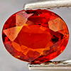 Natural Orangish Red Spessartine Garnet 0.53 Ct. Oval Shape 5.2 x 4.2 Mm Gemstones From Namibia