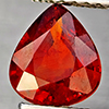 Natural Orangish Red Spessartine Garnet 1.29 Ct. Pear Shape 7.3 x 6.5 Mm Gemstones From Namibia