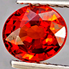 Natural Orangish Red Spessartine Garnet 1.07 Ct. Oval Shape 6.2 x 5.5 Mm Gemstones From Namibia