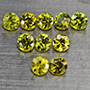 Natural Green Demantiod Garnet 0.85 Ct. 10 Pcs Round Diamond Cut  Gemstones From Madagascar