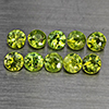 Natural Green Demantiod Garnet 0.39 Ct. 10 Pcs Round Diamond Cut  2.1 Mm Gemstones From Madagascar