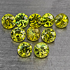 Natural Green Demantiod Garnet 0.44 Ct. 10 Pcs Round Diamond Cut  2 Mm Gemstones From Madagascar