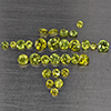 Natural Green Demantiod Garnet Gemstones 1.54 Ct. 30 Pcs Round Diamond Cut and Mixed Size