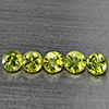 Natural Green Demantiod Garnet 0.43 Ct. 5 Pcs Round Diamond Cut 2.7 Mm Gemstones From Madagascar