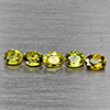 Natural Green Demantiod Garnet 1.17 Ct. 5 Pcs Oval Shape 4 x 3.3 Mm Gemstones From Madagascar Natural Green Demantiod Garnet 1.17 Ct. 5 Pcs Oval Shape 4 x 3.3 Mm Gemstones From Madagascar