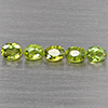Natural Green Demantiod Garnet 1.40 Ct. 5 Pcs Oval Shape 4 x 3.5 Mm Gemstones From Madagascar