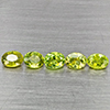 Natural Green Demantiod Garnet 1.53 Ct. 5 Pcs Oval Shape 4.3 x 3.2 Mm Gemstones From Madagascar