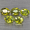 Natural Green Demantiod Garnet 1.42 Ct. 5 Pcs Oval Shape 4.2 x 3.2 Mm Gemstones From Madagascar