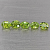 Natural Green Demantiod Garnet 1.33 Ct. 5 Pcs Oval Shape 4 x 3 Mm Gemstones From Madagascar