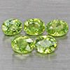 Natural Green Demantiod Garnet 1.37 Ct. 5 Pcs Oval Shape 4.4 x 3.3 Mm Gemstones From Madagascar