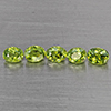 Natural Green Demantiod Garnet 1.51 Ct. 5 Pcs Oval Shape 4.4 x 3.5 Mm Gemstones From Madagascar