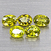 Natural Green Demantiod Garnet 1.30 Ct. 5 Pcs Oval Shape 4.2 x 3.2 Mm Gemstones From Madagascar